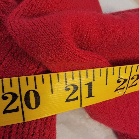 Vila Milano Sweater Ribbed Red Classic Career Rpund NeckWomens Medium EUC - Picture 7 of 8